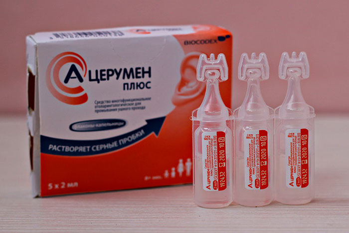 упаковка и флакон капель церумен